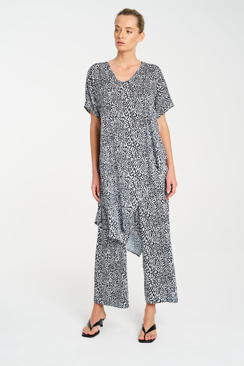 Mela Purdie Animalia Print Charmeuse Pace Pant