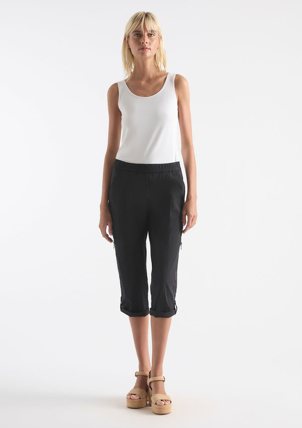 Mela Purdie Microprene Crop Zip Cargo
