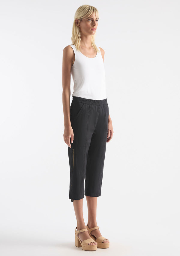 Mela Purdie Microprene Crop Zip Cargo