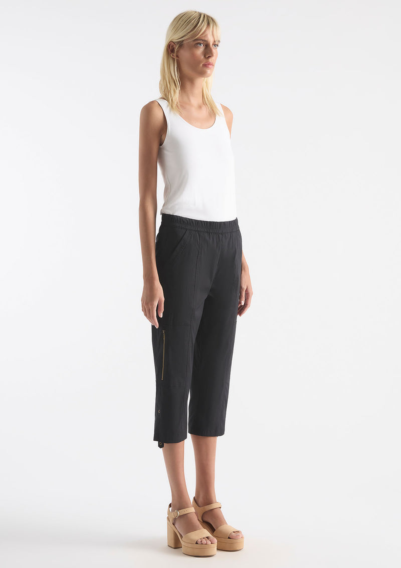 Mela Purdie Microprene Crop Zip Cargo