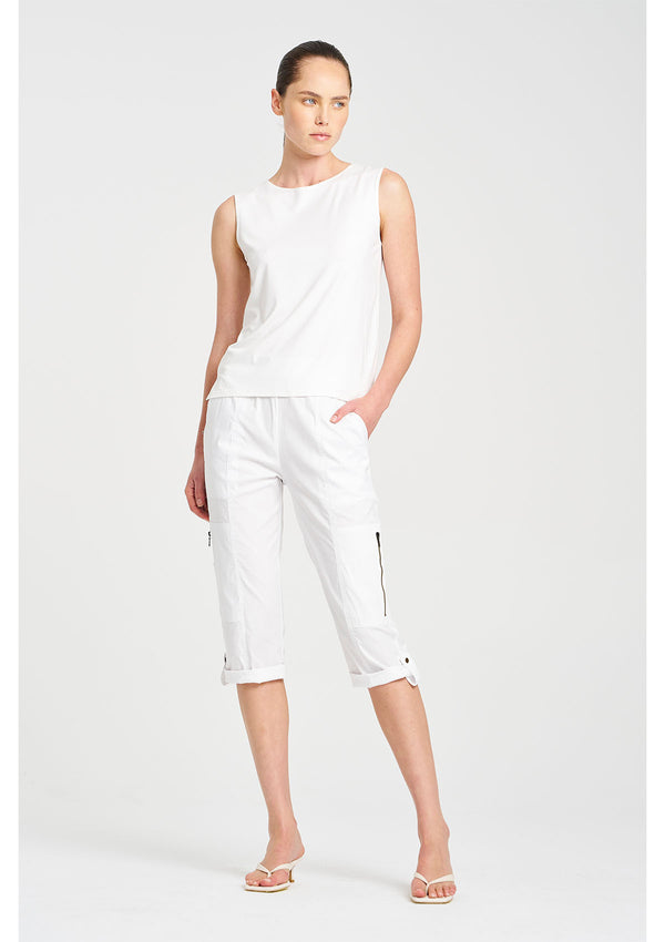 Mela Purdie Microprene Cropped Zip Cargo