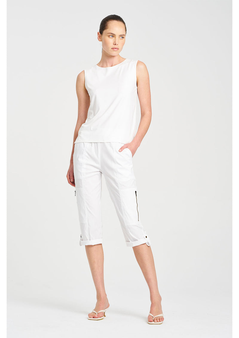 Mela Purdie Microprene Cropped Zip Cargo
