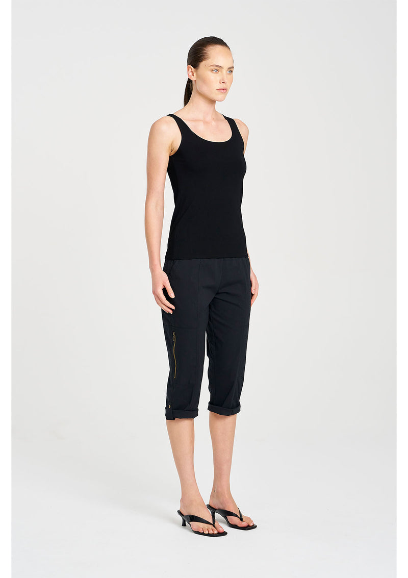 Mela Purdie Microprene Cropped Zip Cargo