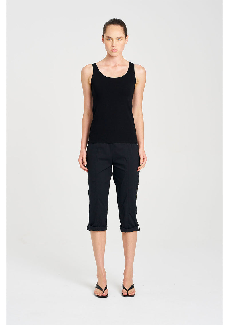 Mela Purdie Microprene Cropped Zip Cargo