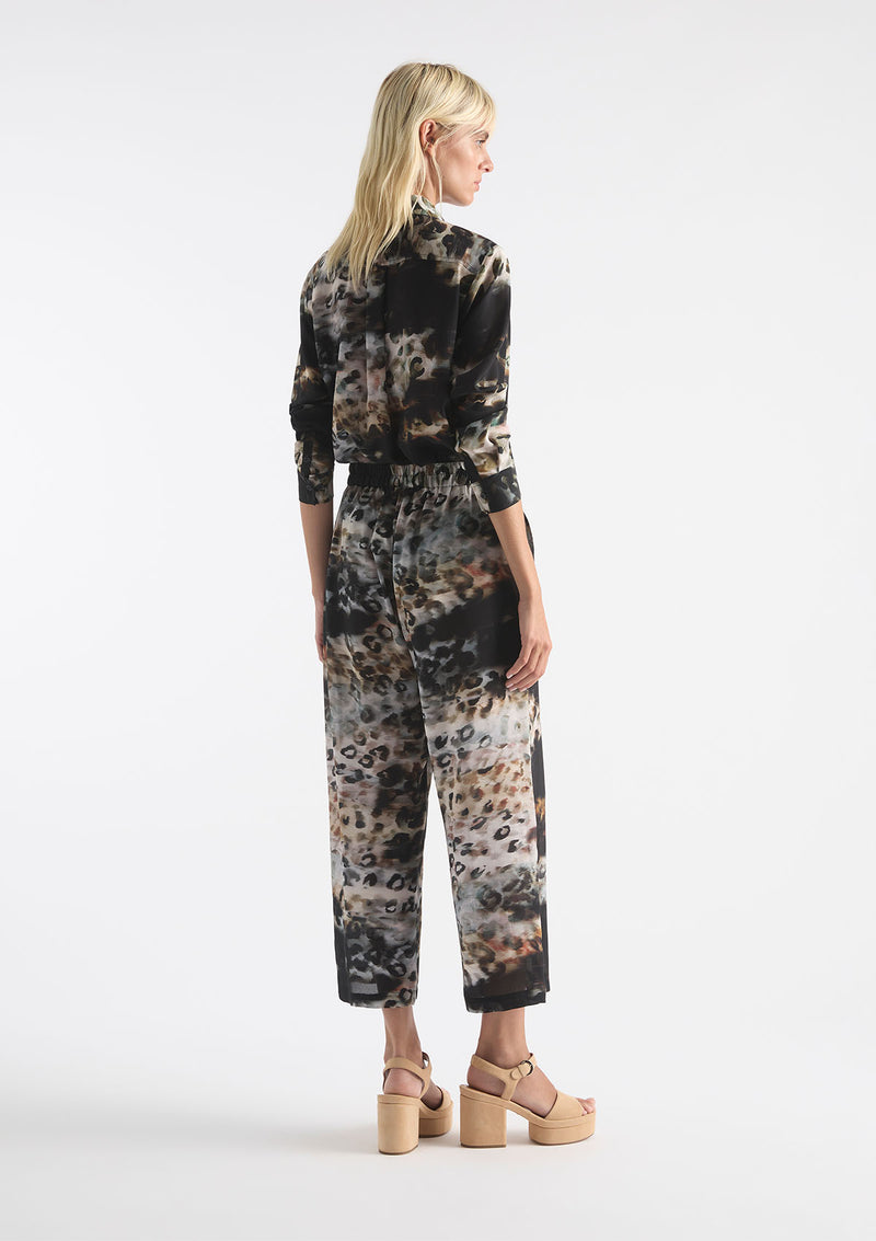 Mela Purdie Illusion Print Silk Pace Pant