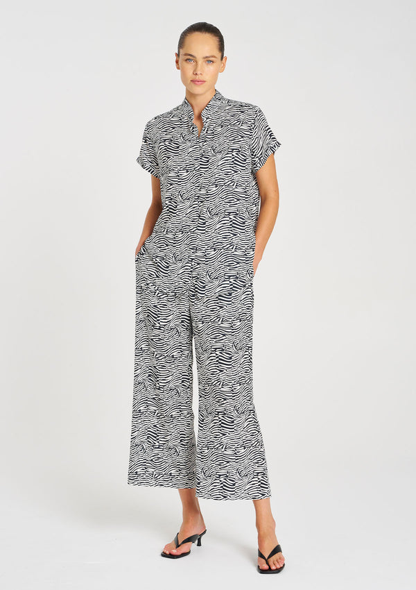Mela Purdie Terrain Print Charmeuse Pace Pant