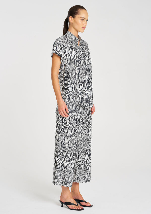 Mela Purdie Terrain Print Charmeuse Pace Pant