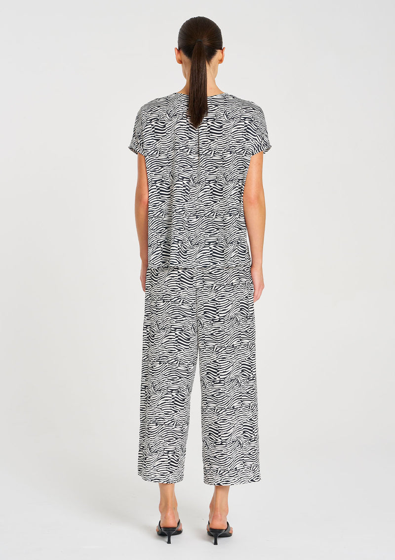 Mela Purdie Terrain Print Charmeuse Pace Pant