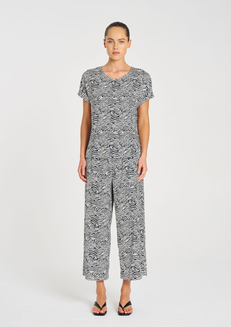 Mela Purdie Terrain Print Charmeuse Pace Pant
