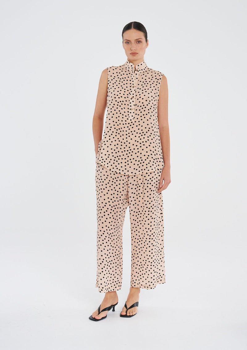 Mela Purdie Scattered Spot Silk Pace Pant