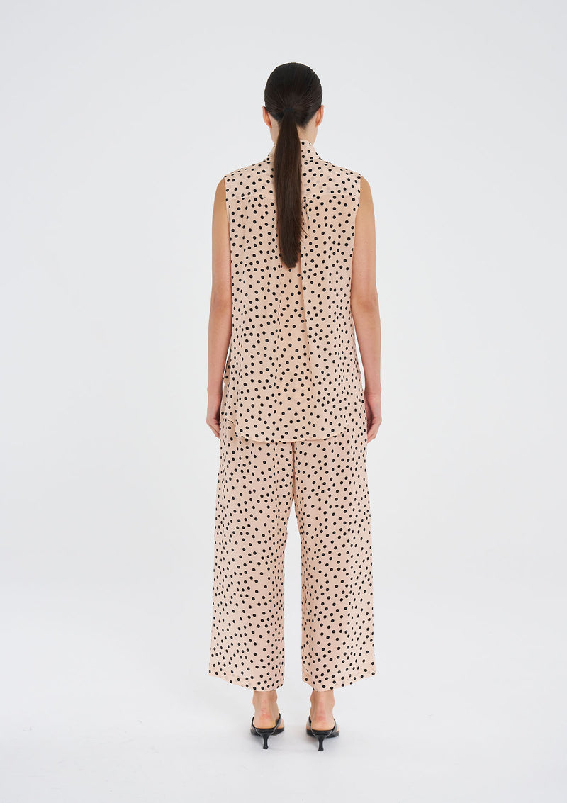 Mela Purdie Scattered Spot Silk Tab Slide Tank