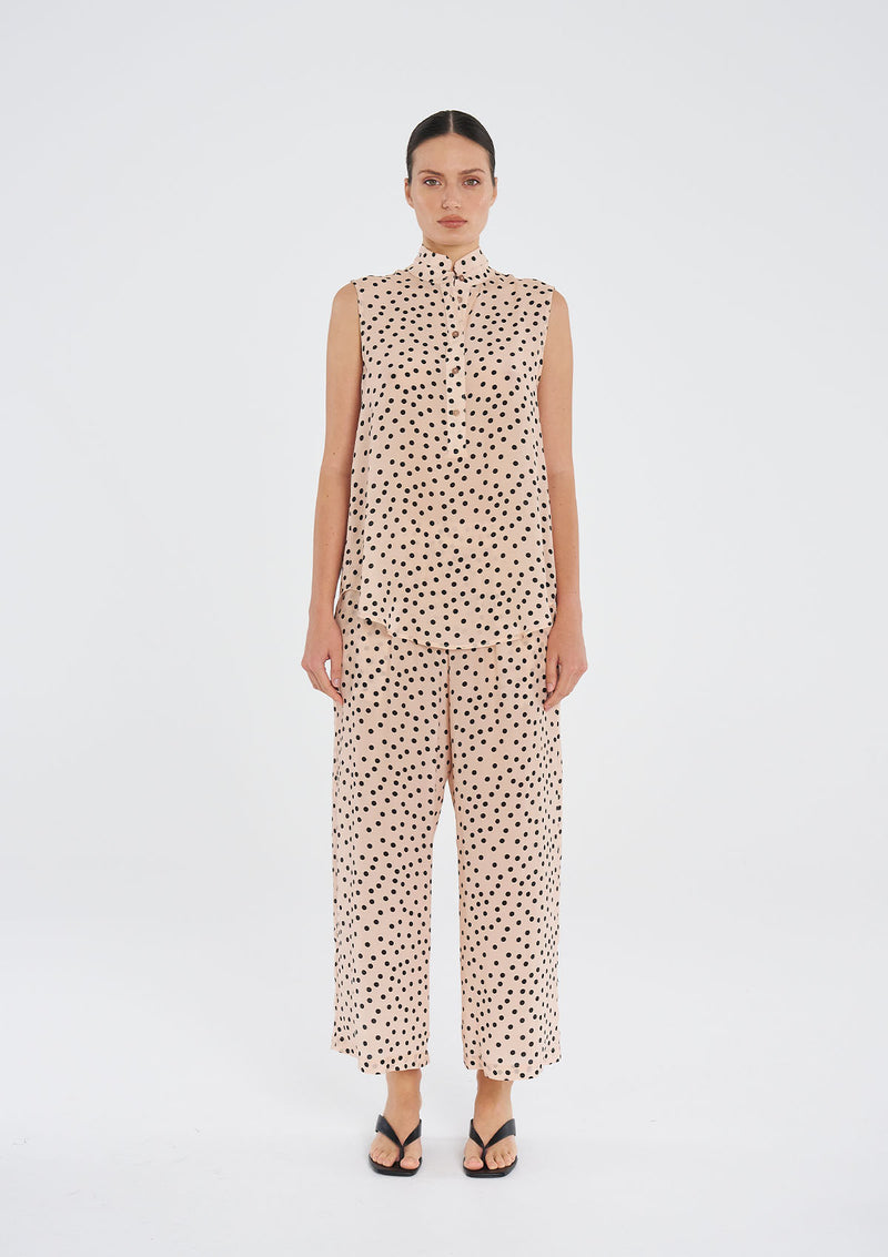Mela Purdie Scattered Spot Silk Pace Pant
