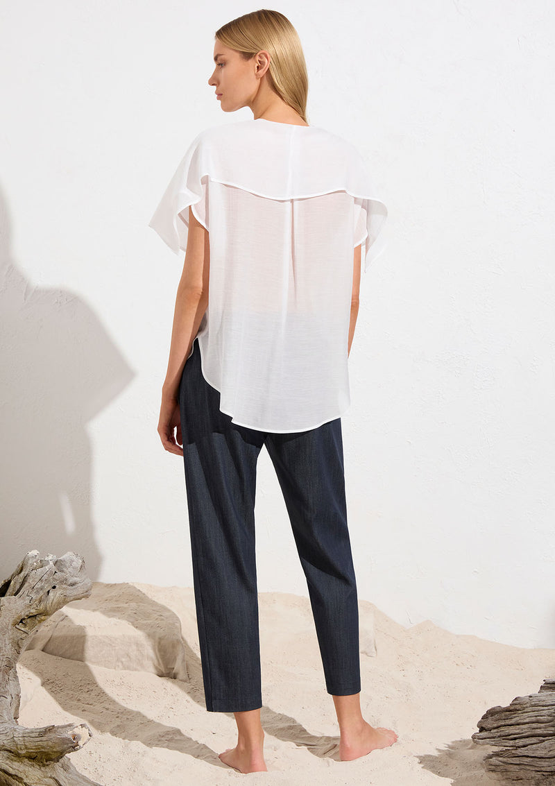 Mela Purdie Soft Stretch Denim Welt Pocket Trouser