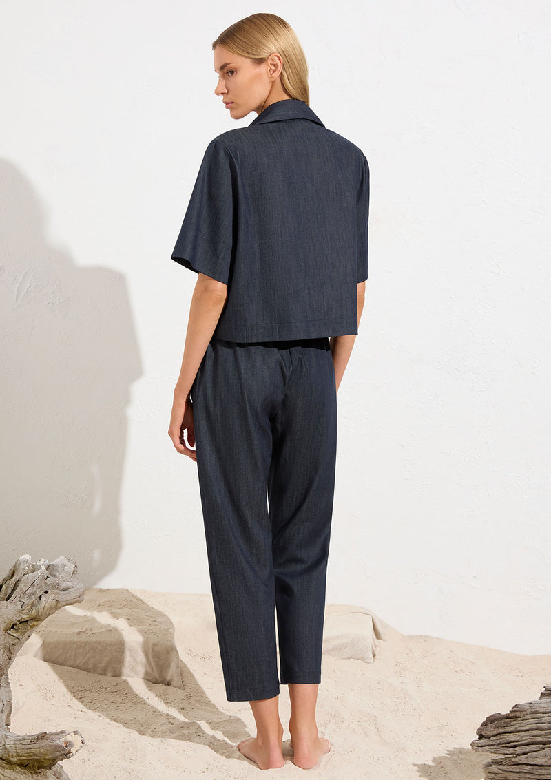 Mela Purdie Soft Stretch Denim Welt Pocket Trouser