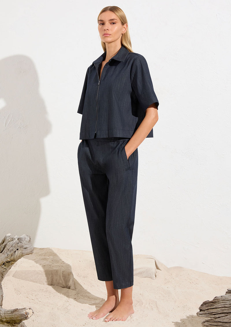 Mela Purdie Soft Stretch Denim Welt Pocket Trouser