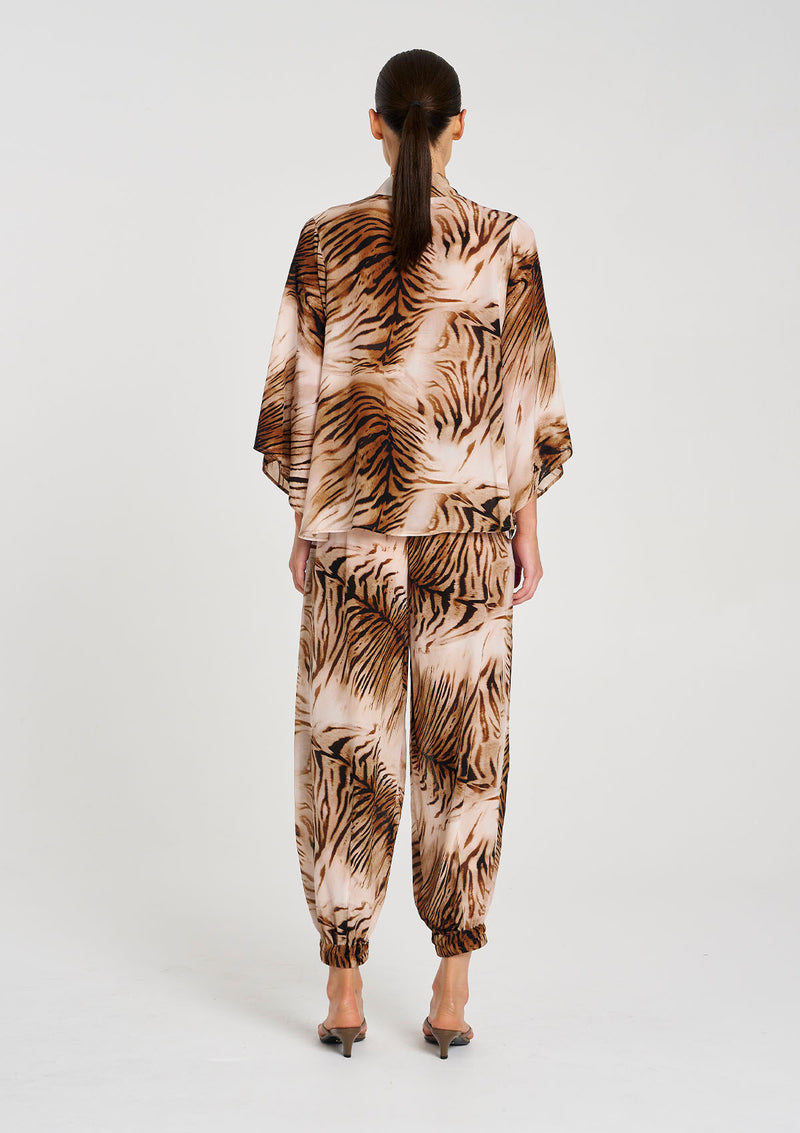 Mela Purdie Silk Tiger Print Moroccan Pant