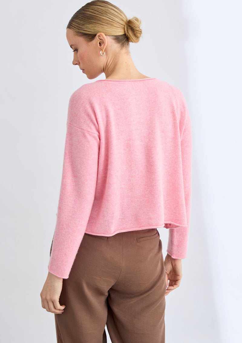 Mia Fratino Pure Reversible Button Cardigan - Petal