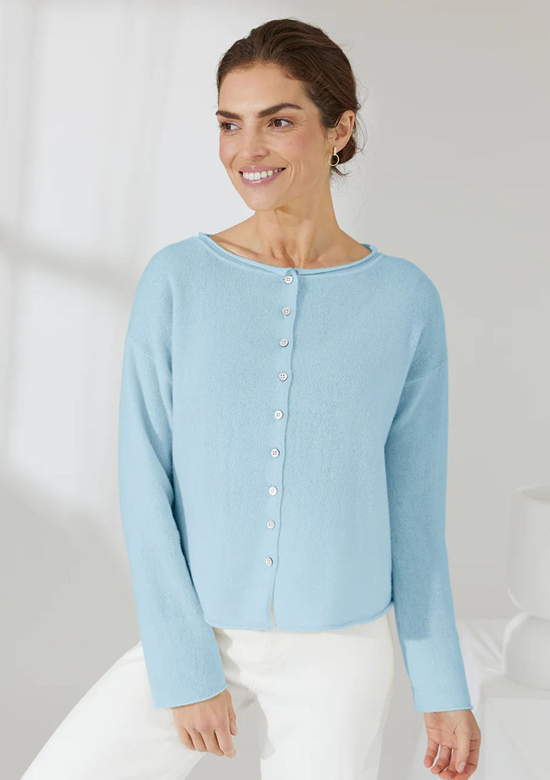 Mia Fratino Pure Reversible Button Cardigan