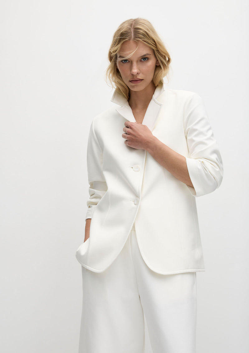 Mela Purdie Polished Ponte Trim Blazer