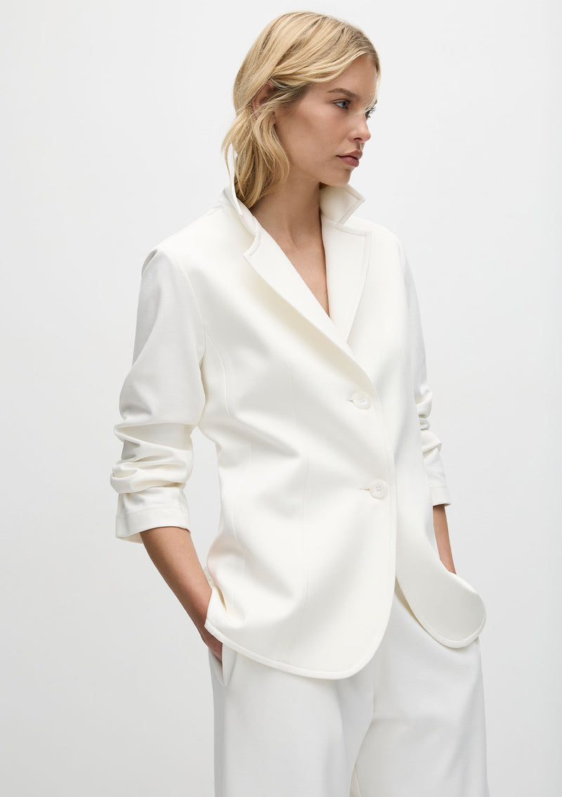 Mela Purdie Polished Ponte Trim Blazer