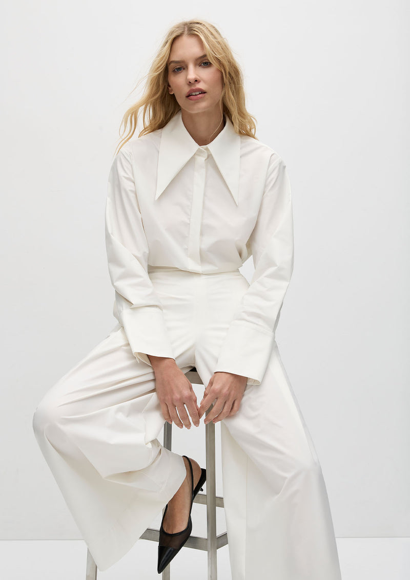 Mela Purdie Powder Weave Peak Collar shirt