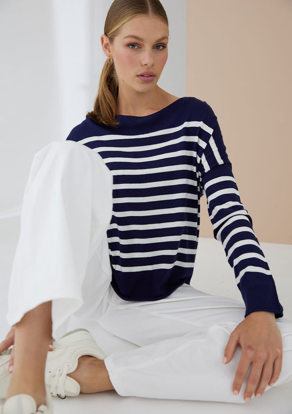 Mia Fratino Como Stripe Crew