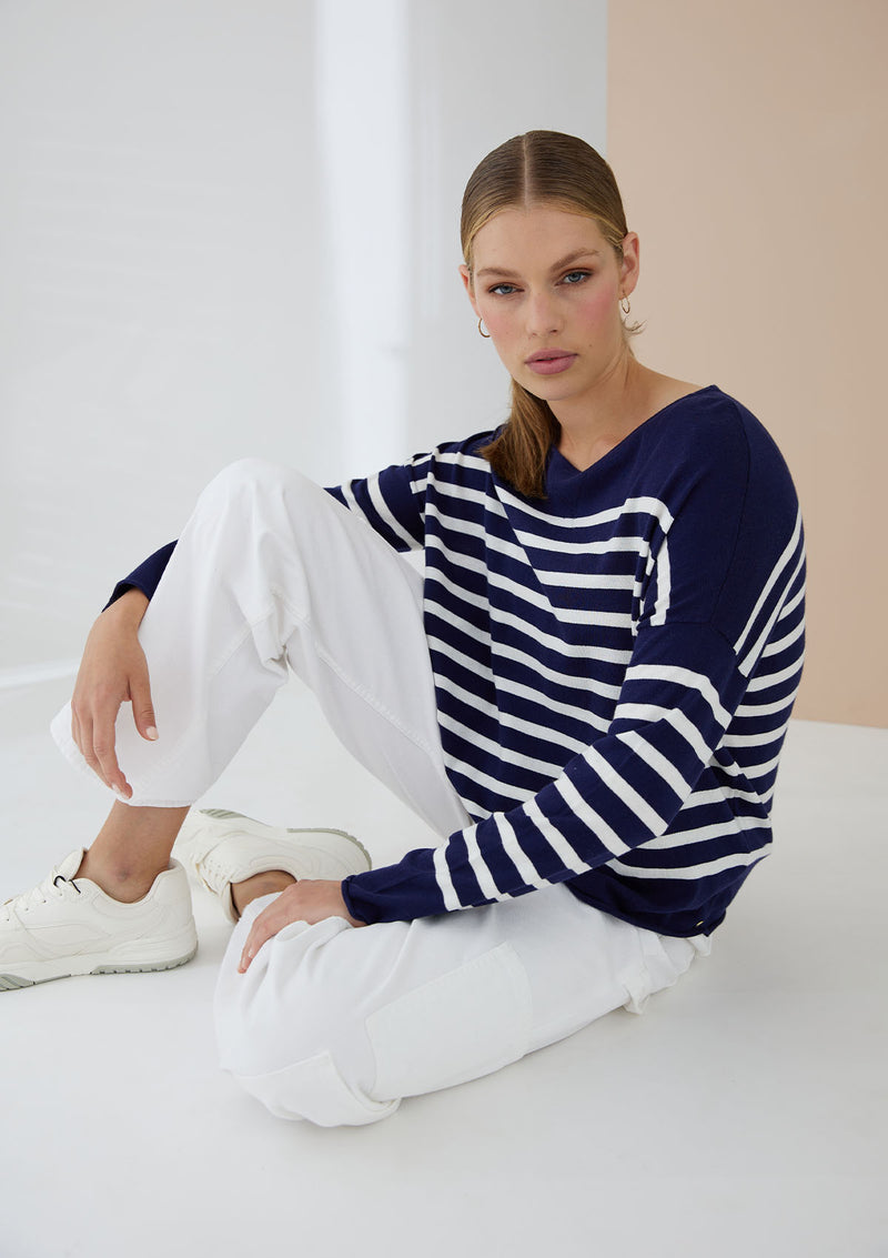 Mia Fratino Como Stripe Crew