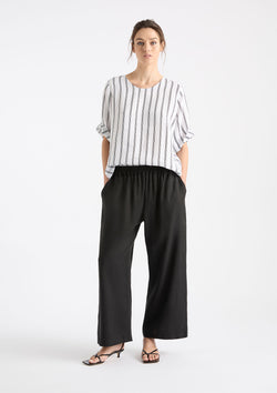 Mela Purdie Trio Stripe Print Linen Plaza T
