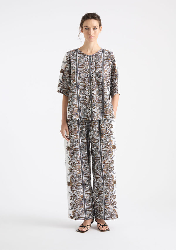 Mela Purdie Lattice Print Linen Plaza T