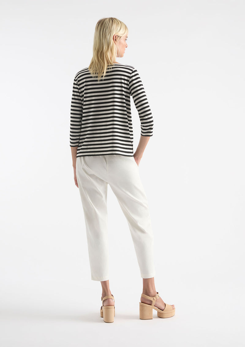 Mela Purdie Bistro Stripe Knit Relaxed Boatneck