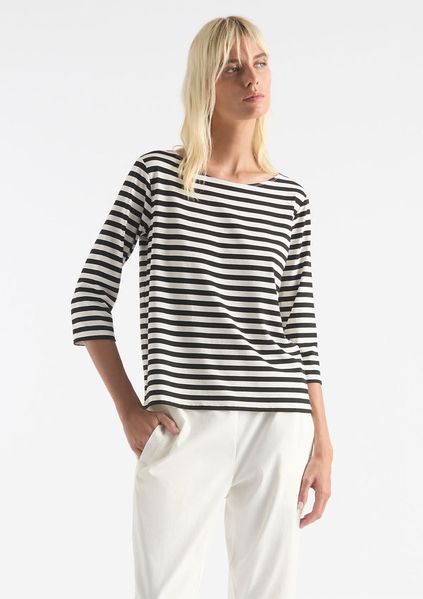 Mela Purdie Bistro Stripe Knit Relaxed Boatneck