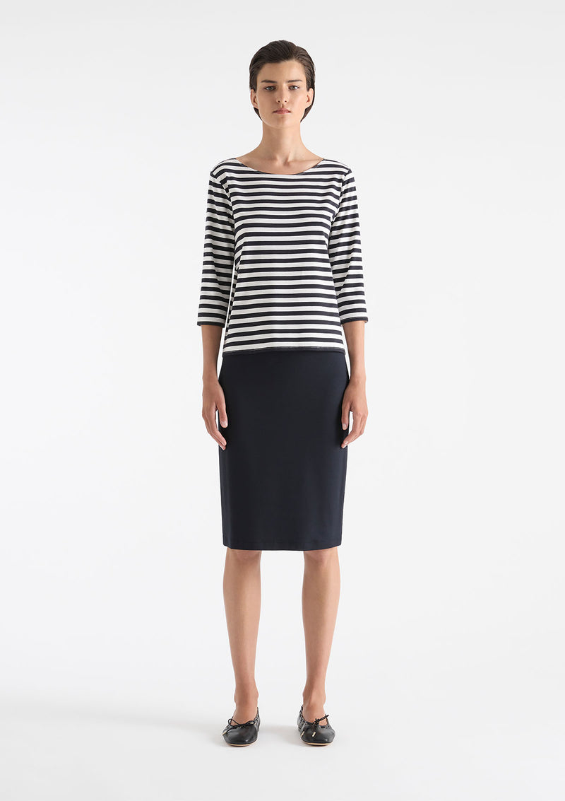 Mela Purdie Bevel Stripe Relaxed Boatneck
