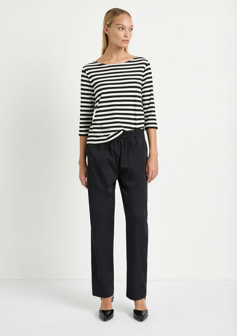 Mela Purdie Bevel Stripe Relaxed Boatneck