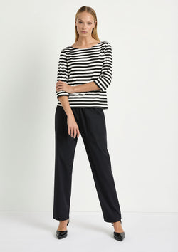 Mela Purdie Bevel Stripe Relaxed Boatneck