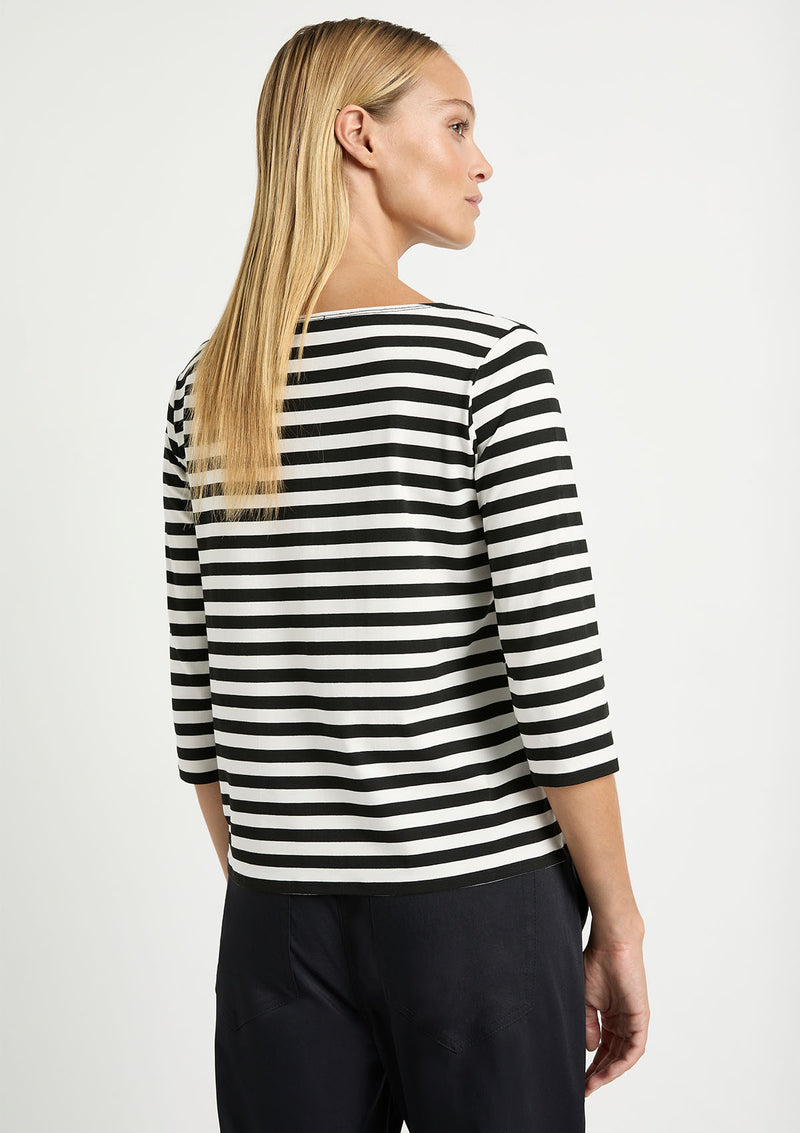 Mela Purdie Bevel Stripe Relaxed Boatneck