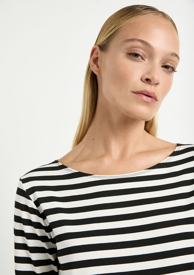 Mela Purdie Bevel Stripe Relaxed Boatneck