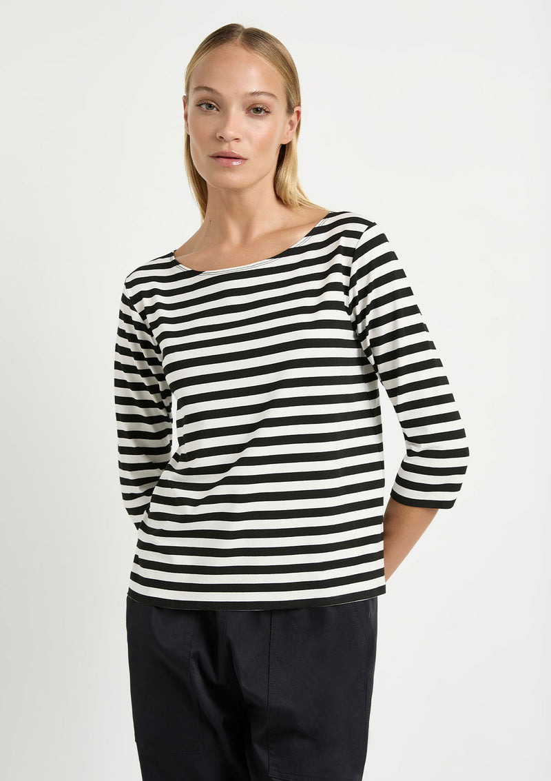 Mela Purdie Bevel Stripe Relaxed Boatneck