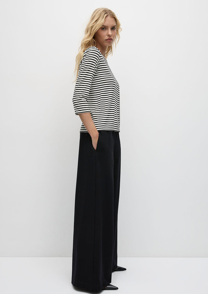 Mela Purdie Straw Stripe Jersey Relaxed Boatneck