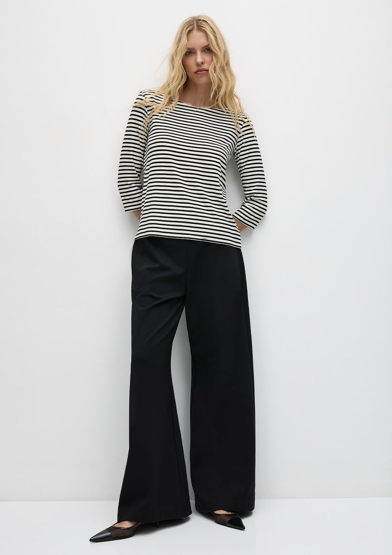 Mela Purdie Straw Stripe Jersey Relaxed Boatneck