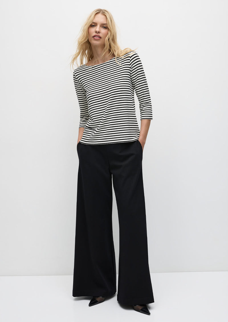 Mela Purdie Straw Stripe Jersey Relaxed Boatneck