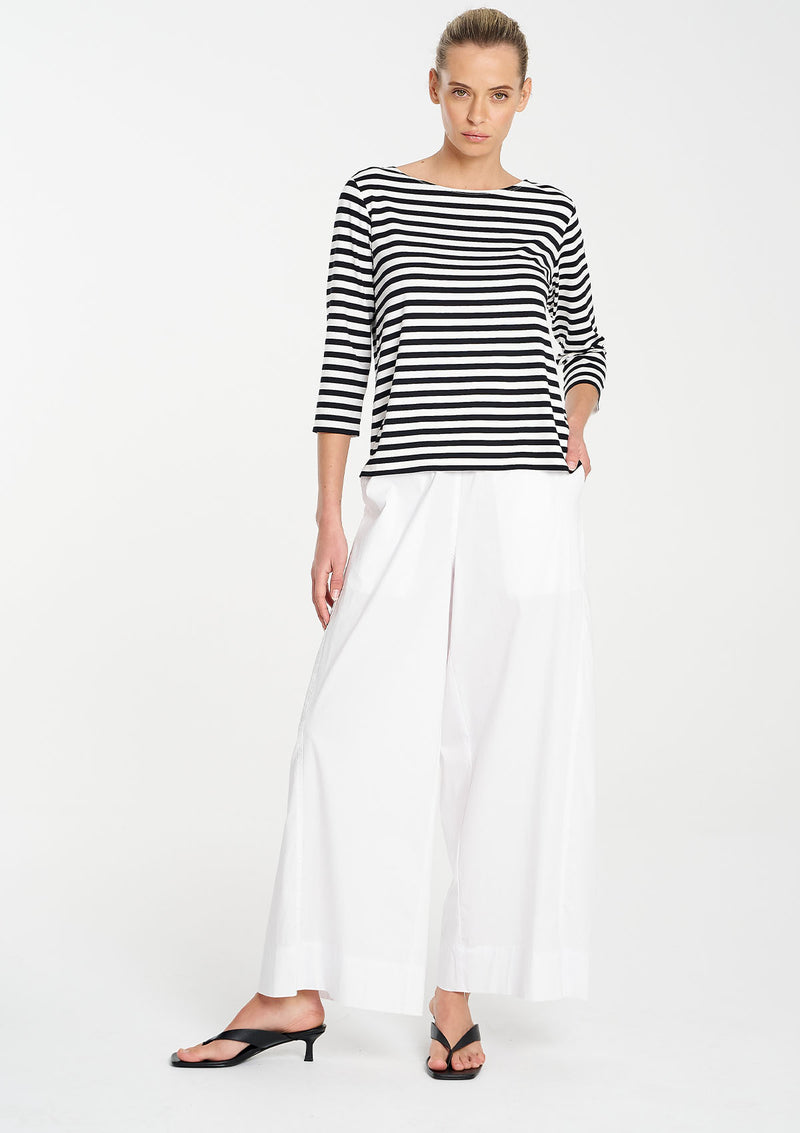 Mela Purdie Picasso Stripe Jersey Relaxed Boat Neck