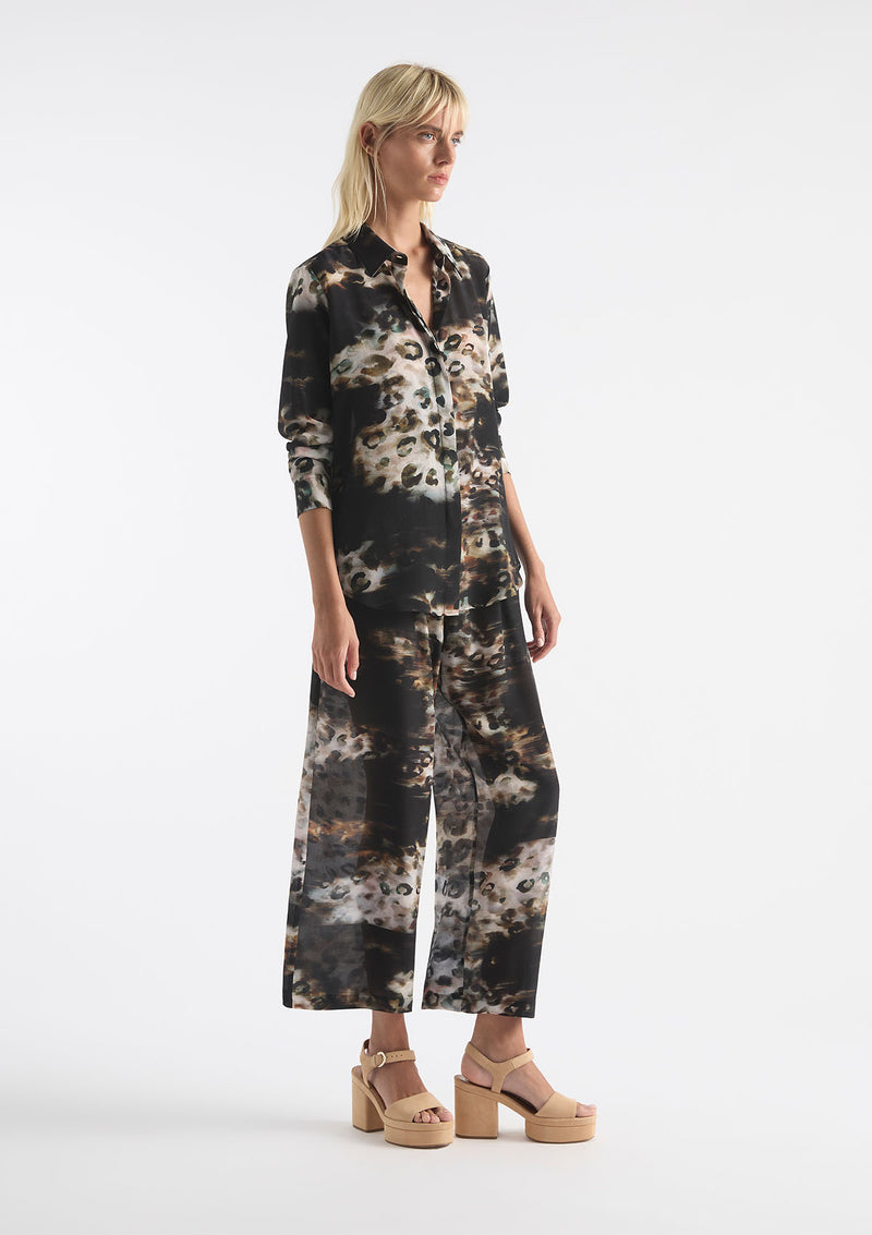 Mela Purdie Illusion Print Silk Soft Shirt