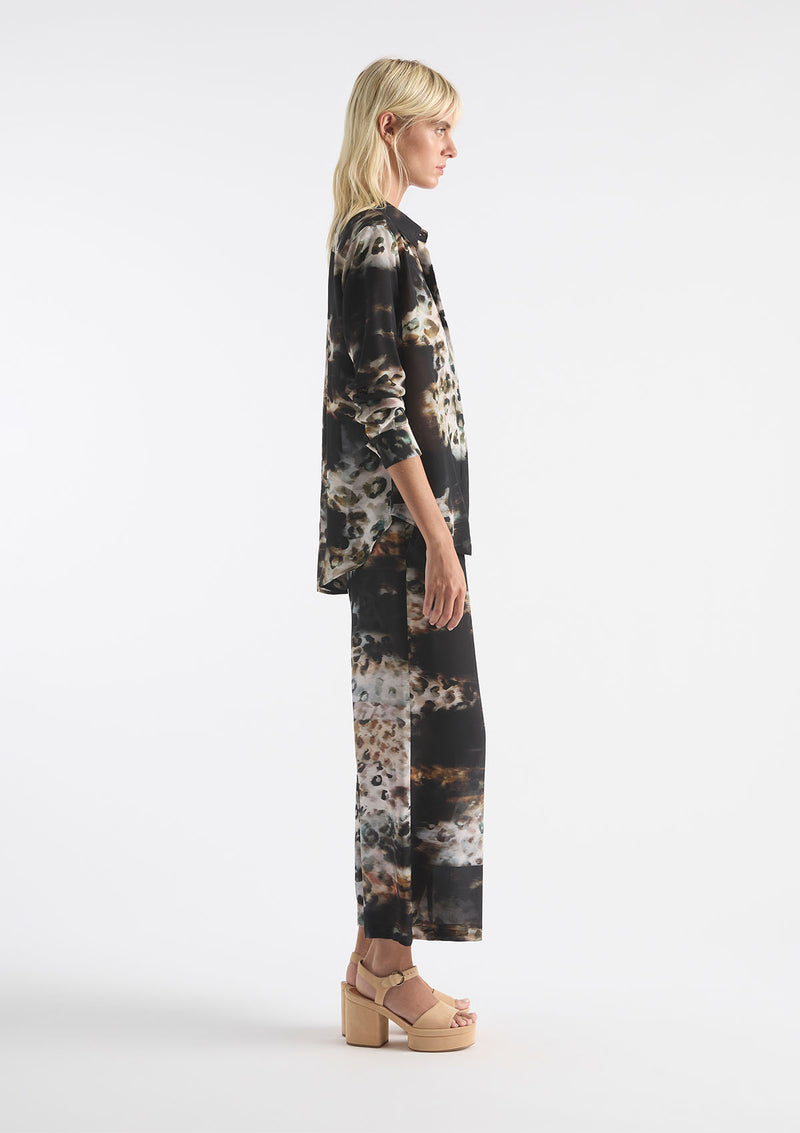 Mela Purdie Illusion Print Silk Soft Shirt