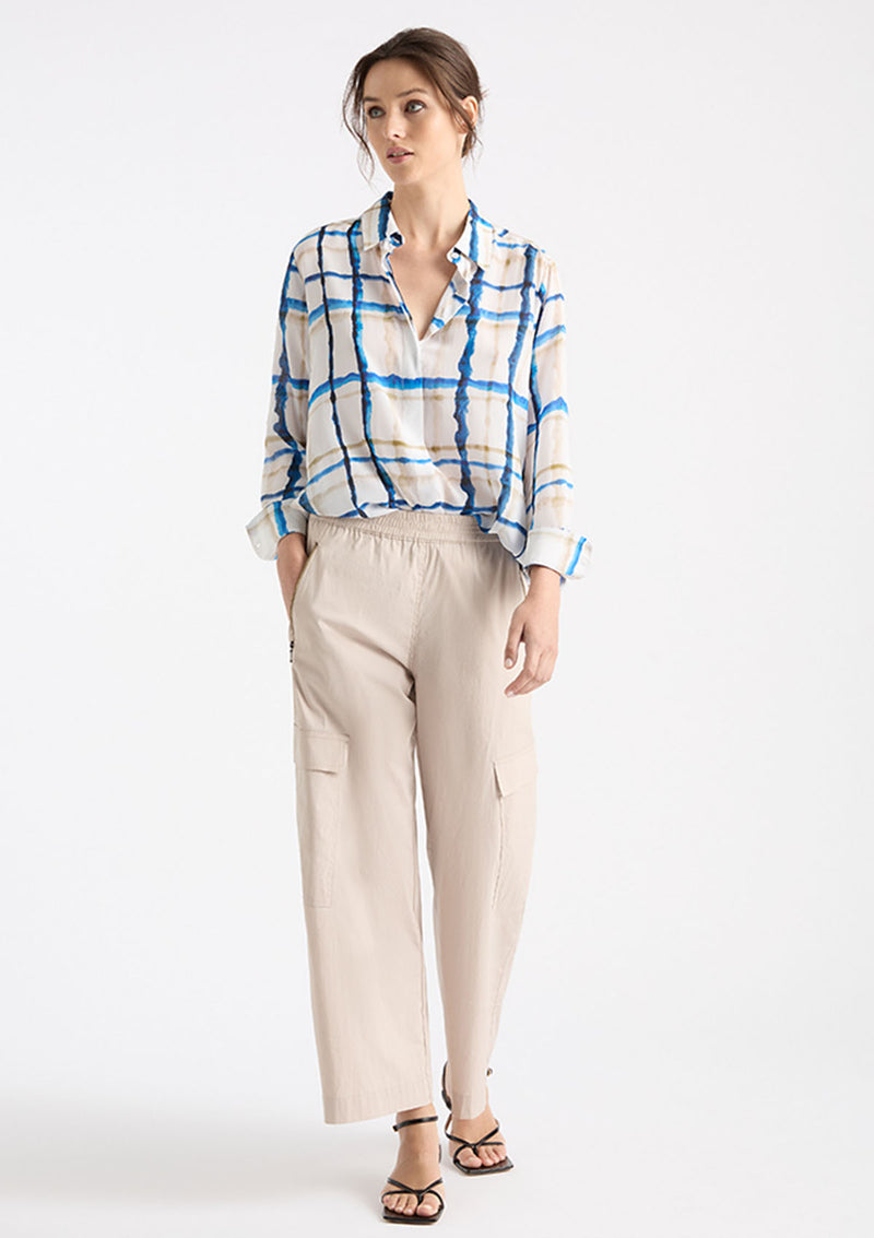 Mela Purdie Riviera Check Print Silk Soft Shirt