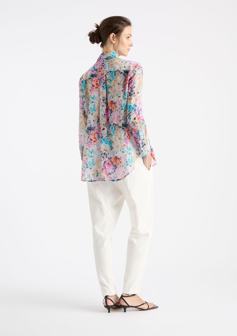 Mela Purdie Gossamer Print Silk Soft Shirt