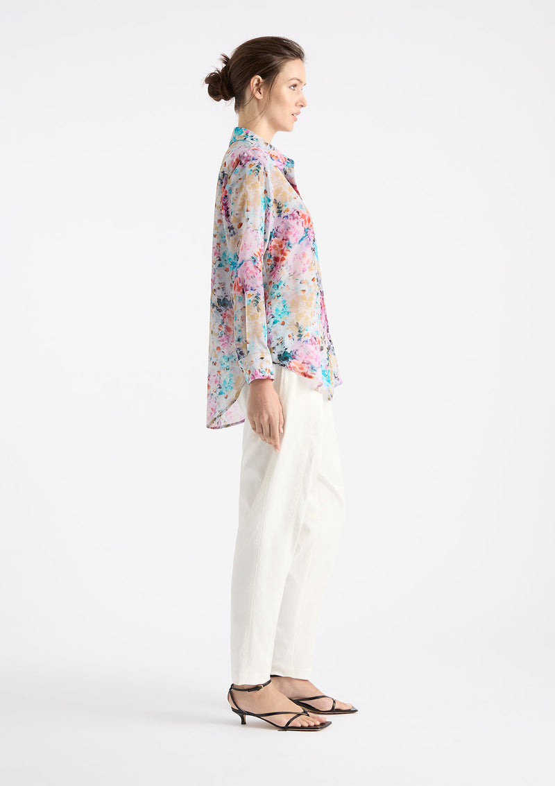 Mela Purdie Gossamer Print Silk Soft Shirt