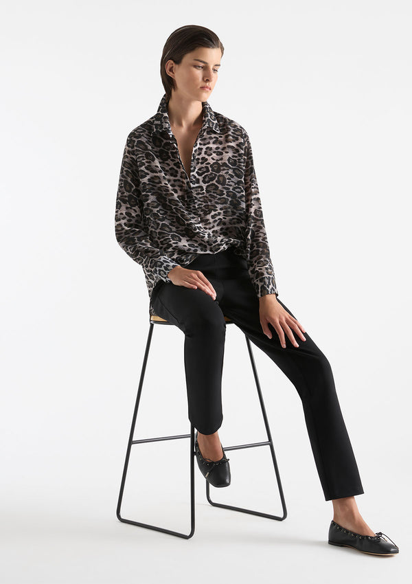 Mela Purdie Savoy Animal Silk Soft Shirt
