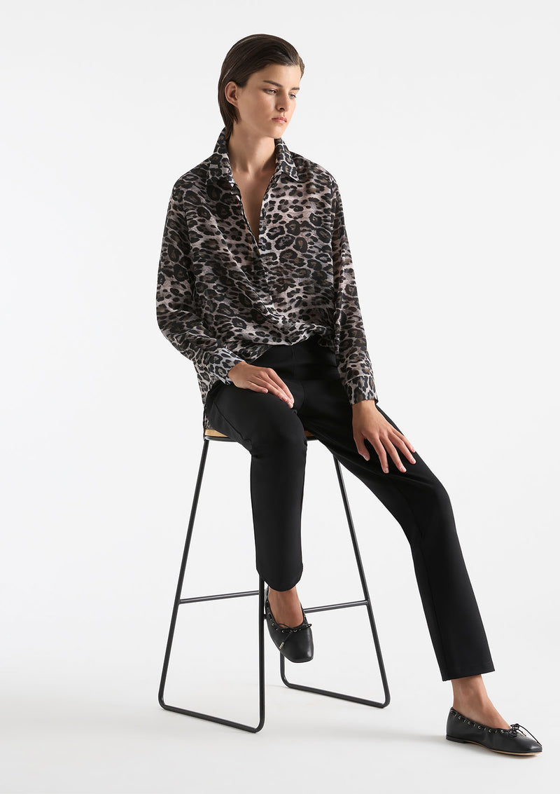 Mela Purdie Savoy Animal Silk Soft Shirt