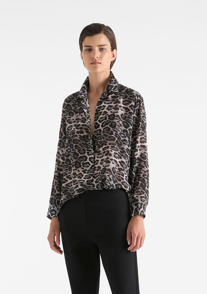 Mela Purdie Savoy Animal Silk Soft Shirt
