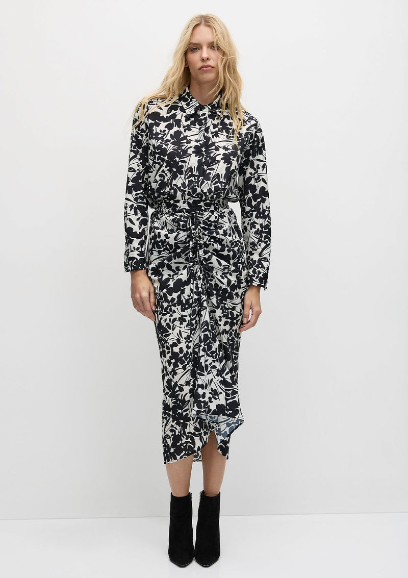 Mela Purdie Tuberose Print Charmeuse Soft Shirt